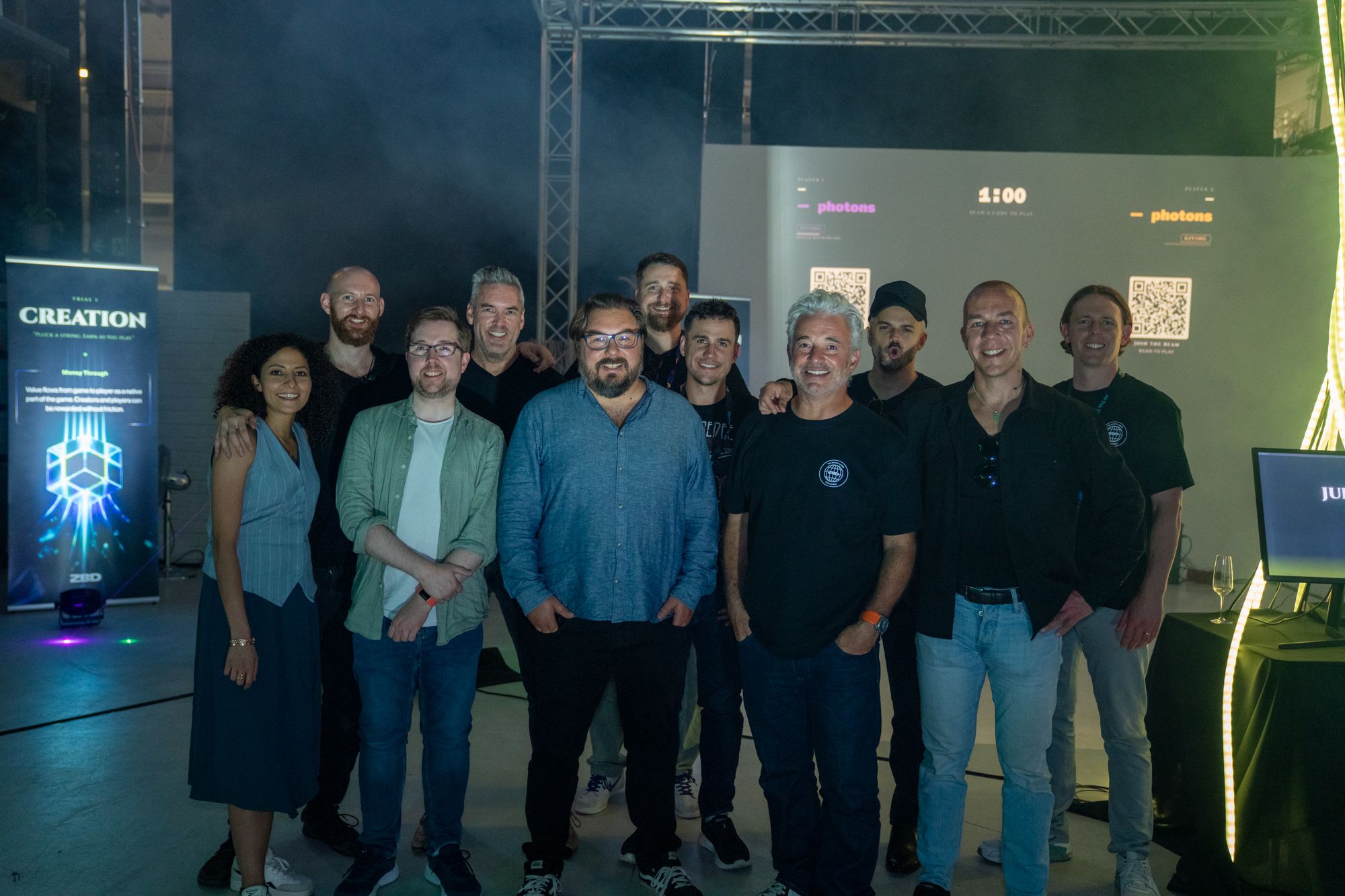 The BEAM event team at the installation