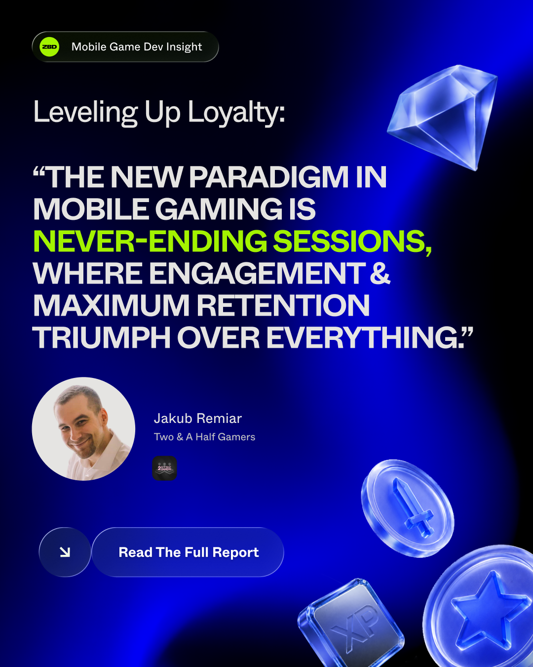 Leveling Up Loyalty — never-ending sessions quote card