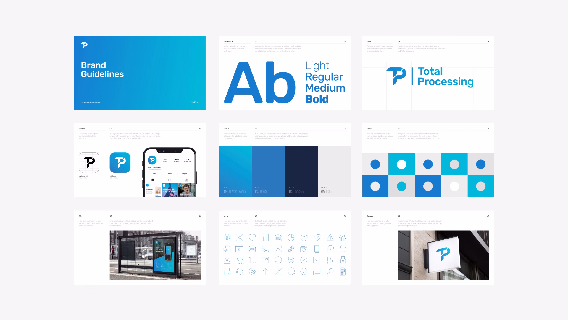 Total Processing brand guidelines spread